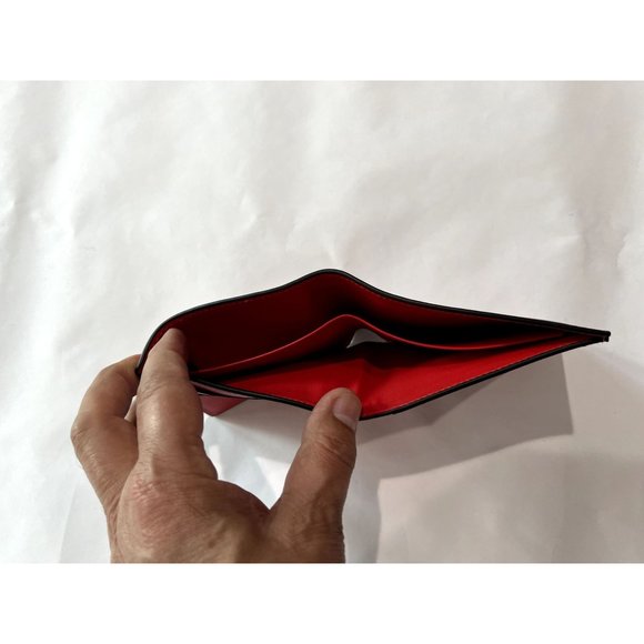 Coach 3 in 1 Wallet with Coach Stamp in Black Antique Nickel 1941 Red Multi - Picture 4 of 6